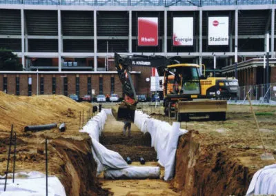 Erd- und Tiefbauarbeiten am RheinEnergie-Stadion